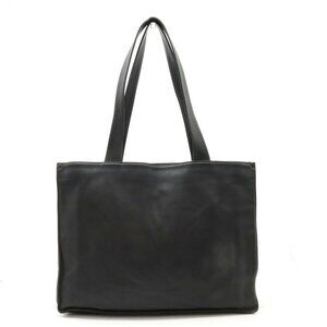 CHANEL Black Leather Coco Mark Shoulder Bag